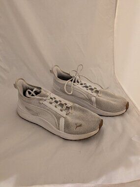 Puma Pacer Street Mens Athletic Shoes White Gold Size 12